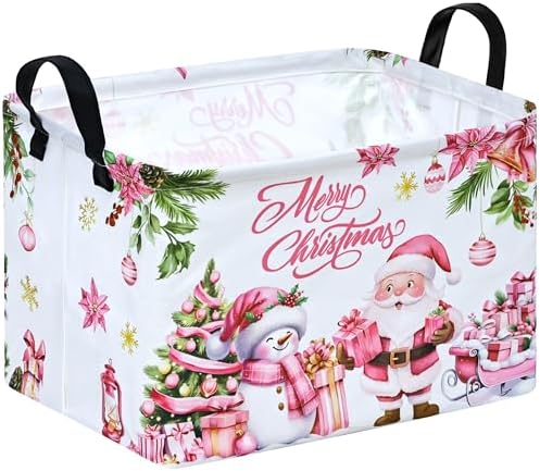 Christmas Basket Box Hamper Storage Basket Collapsible Organizer Bin Gift Shelf by VAIVUSTO