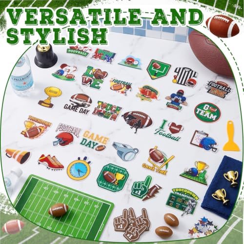 Fullhawl 30 Pcs Football Non Slip Shower Stickers, Sports Bathtub Safety - Image 4