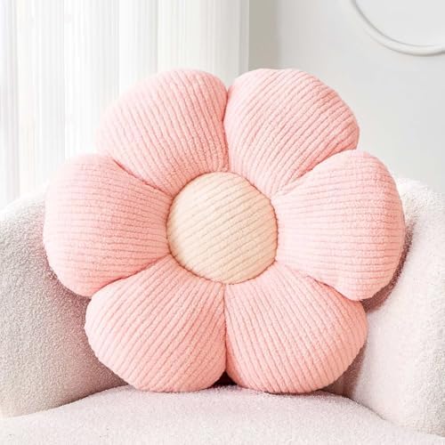 Kcvvcr Flower Throw Pillow, Soft Light Pink 19.6" Shaped Floor Pillow by Kcvvcr