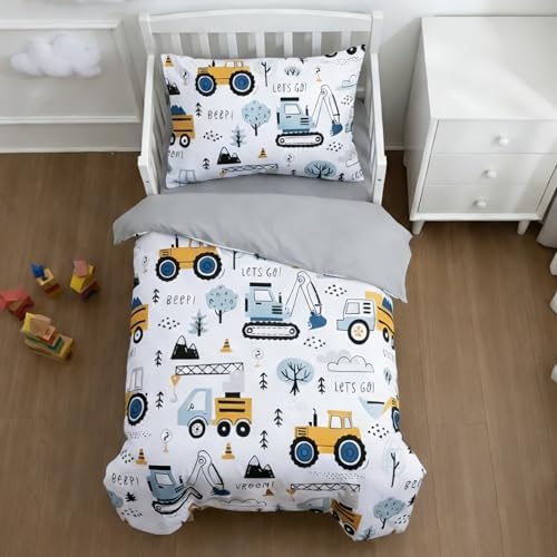 NTBED 4 Pieces Construction Toddler Bedding Set by NTBED