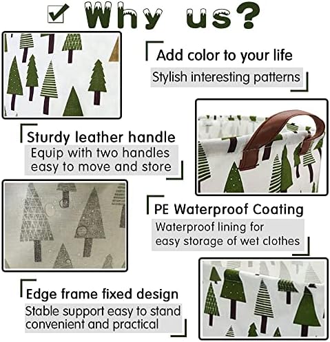 Tree basket, Laundry Basket Green Hamper Fabric Laundry Hamper, - Image 6