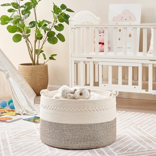 KAKAMAY Large Blanket Basket, Woven Baskets - Image 6