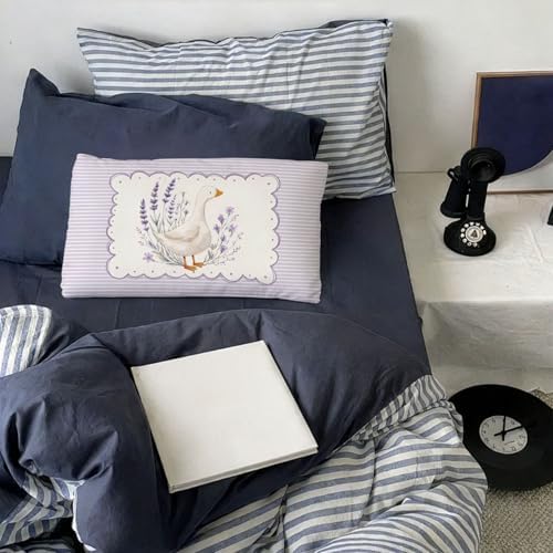 Purple Goose Nursery Decor Throw Pillow Cover 12x20 Pillowcases - Image 4