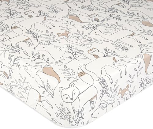 Crane Baby 100% Cotton Sateen Fitted Baby Sheets, Breathable, Fits 28X52 by CraneBaby