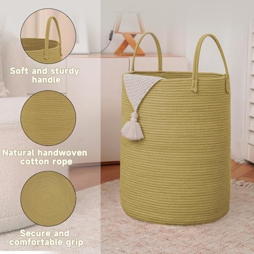JMvicyroam 60L Cotton Rope Laundry Basket Hamper - Image 6