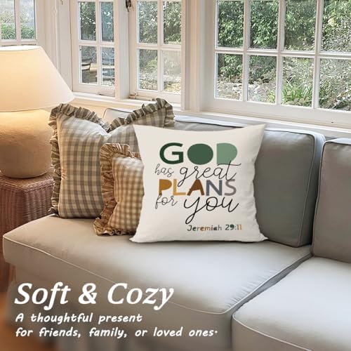 Boho Christian Pillow Covers 18x18, Christian Home Room Decor, God Has Great - Image 3