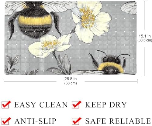 Non Slip Shower Mat Bathtub Mat 15.1x26.8 Inch, Quick Dry Bath Mat - Image 4