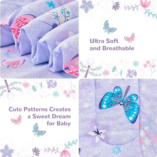 lasoftan Butterfly Toddler Bedding Set - Image 2