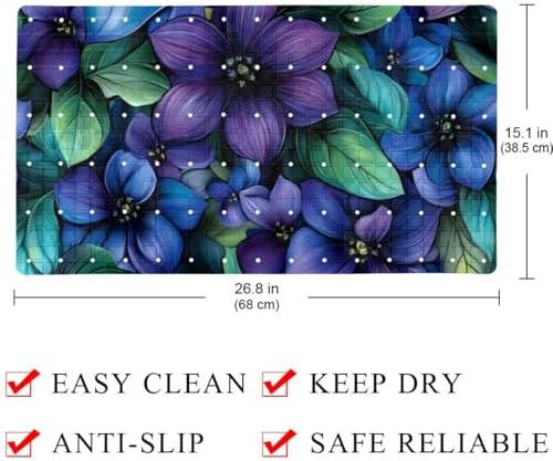 Bathtub Mat Non Slip 26.8x15.1 Inch, Machine Washable Shower Mats - Image 3