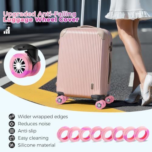 8Pcs Luggage Wheel Covers, Travel Accessories - Image 2