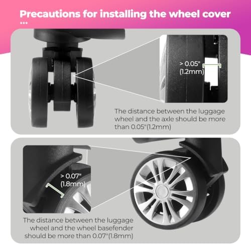 8Pcs Luggage Wheel Covers, Travel Accessories - Image 6
