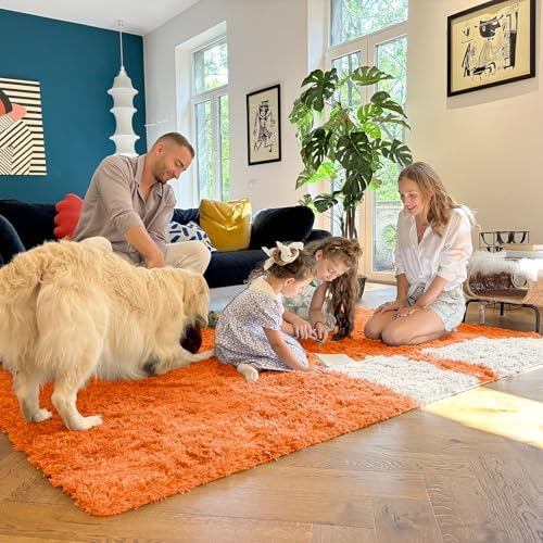 OLANLY 2x3 Machine Washable Small Bedside Rug, Soft Fluffy Shaggy Entryway - Image 6