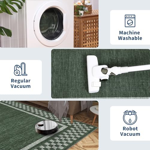 GarveeHome 5x7 Washable Checkered Area Rug - Image 6