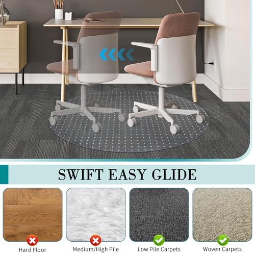 BesWin Office Chair Mat for Carpet, Heavy Duty - Image 5