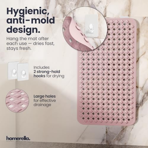 homerella Bathtub Mat Non Slip 28x16 Shower Mat Non Slip Anti Mold BPA Free - Image 4