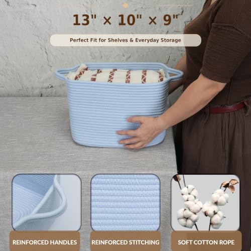 XUANGUO Woven Cotton Rope Storage Basket - Image 2