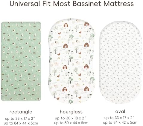 david's kids 3 Pack Bassinet Sheets, Ultra Soft Breathable Comfortable Baby - Image 7