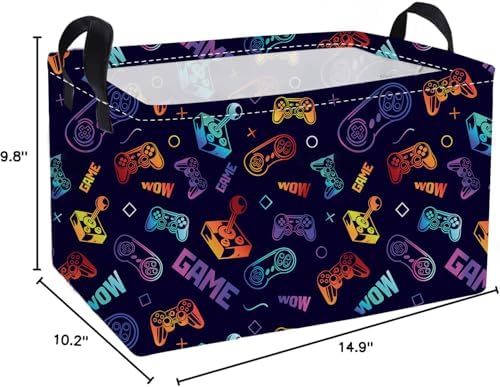 Essme Rectangular Game Basket, Kids Storage Bins Organizer - Image 2