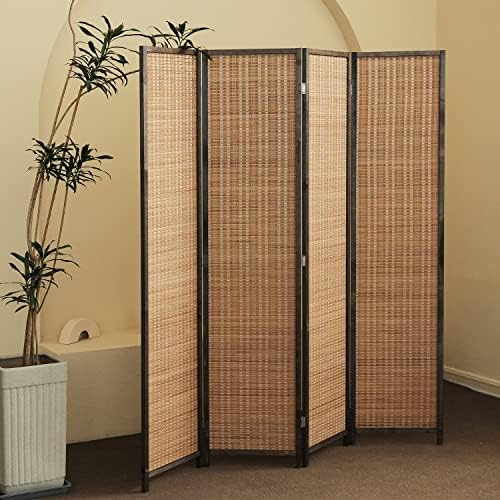 Furnnylane 4 Panel Bamboo Room Divider by Furnnylane