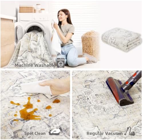 Washable Kitchen Rug Runners for Hallways: 2'x 10' Long Runner Rug Non Slip - Image 4