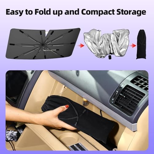2026 Windshield Sun Shade Umbrella, Foldable Car Sunshade - Image 5