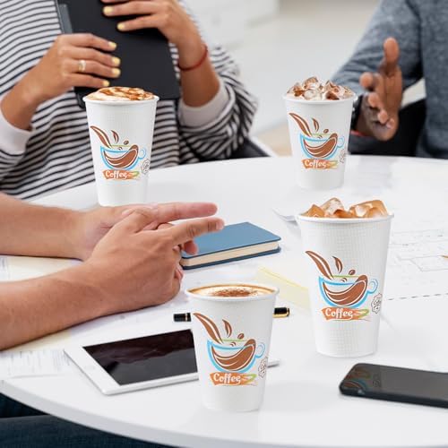 Lamosi 180 Pack 16 oz Coffee Cups, Disposable Paper Cups No Lids - Image 5