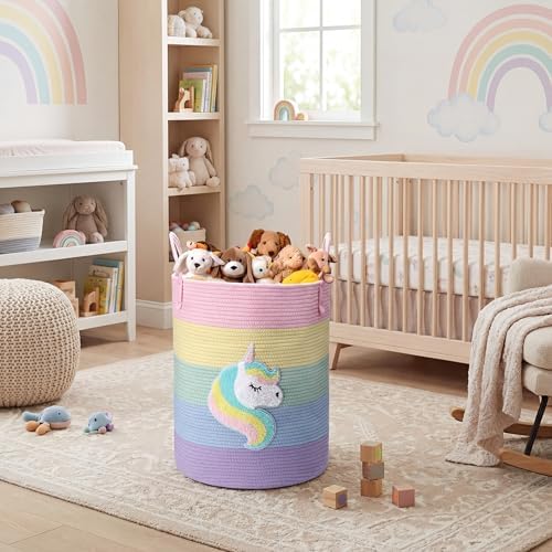 LemonRoad Laundry Hamper Large Cotton Rope Storage Basket - Image 2