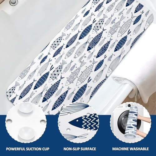 Fish Bathtub Mat Non Slip, Boho Baby Bath Mat - Image 5