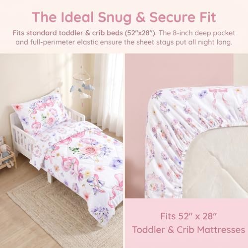 Pea Pod Floral Toddler Bedding Set - Image 5