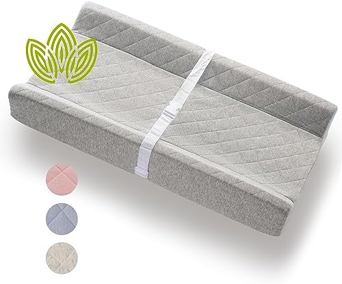 Organic Cotton Covered Contoured Baby Changing Pad | Waterproof Foam Mattress by Modera