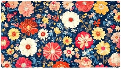 Bathtub Mat Non Slip 26.8x15.1In, Colorful Flower Bath Mat by Anna+Cowper