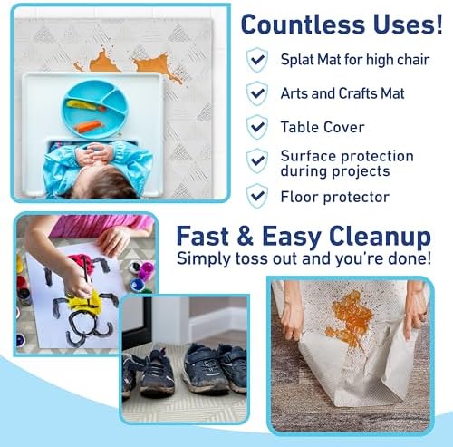 Graco Baby Disposable Splat Mats, 30 Sheets - Image 6