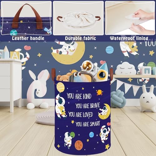 Space Decor for Boys Room Basket -Astronaut Decor Baby Hamper, Planets Stars - Image 6