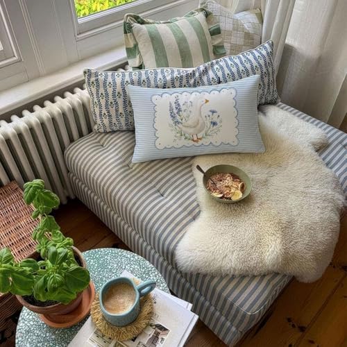 Blue Goose Nursery Decor Throw Pillow Cover 12x20 Pillowcases - Image 6