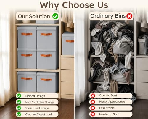 Homsorout Storage Bins with Lids - Image 4