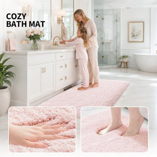 ILANGO Bathroom Rugs 60" × 24", Extra Soft Absorbent Microfiber Bath Rugs - Image 3
