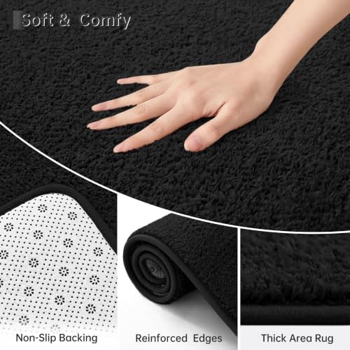 Keeko 4x4 Square Area Rugs for Living Room Bedroom, Soft Washable Carpet - Image 2