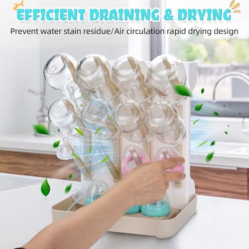 Baby Bottle Drying Rack: Space Saving Vertical Bottle Drying Holder - Image 3