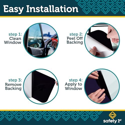Safety 1st Cling Car Window Shades, 4 Pieces - Image 4