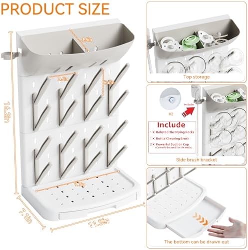 SuoXing Vertical Baby Bottle Drying Rack - Image 3