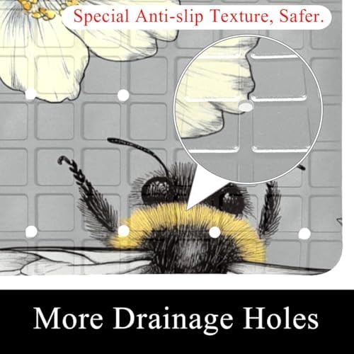 Non Slip Shower Mat Bathtub Mat 15.1x26.8 Inch, Quick Dry Bath Mat - Image 2