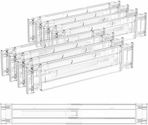 Yieach 8 Pack Clear Expandable Deep Drawer Separators From 15 to 21'' by Yieach