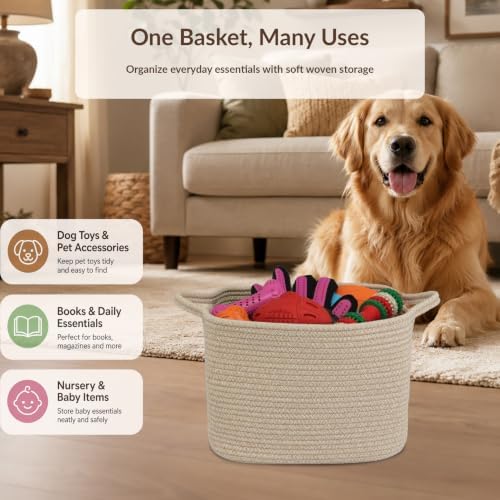 XUANGUO Woven Cotton Rope Storage Basket - Image 4