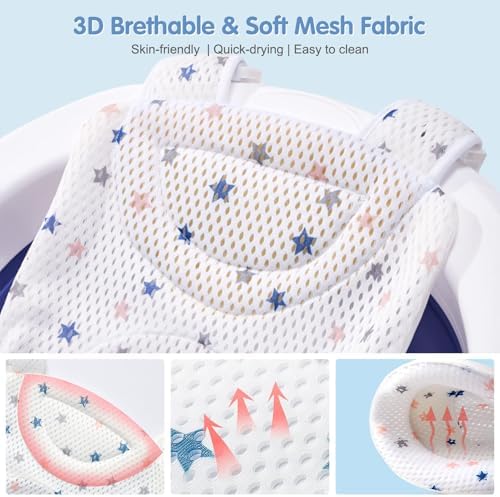 Colorlife Baby Bath Seat Support Net Infant Bathing Seat Support Mat, - Image 5