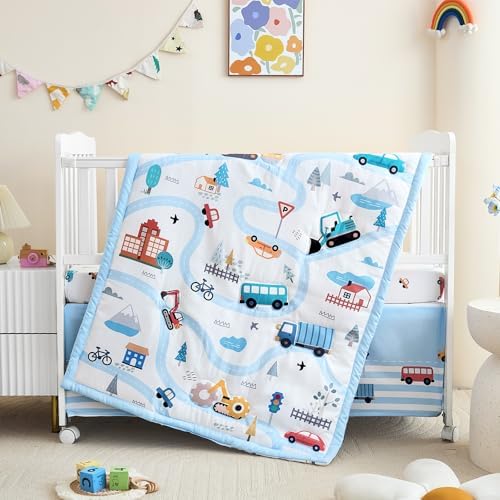 3-Piece Crib Bedding Set for Boys Girls - Image 2