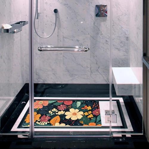 Bathtub Mat Non Slip 26.8x15.1 Inch, Flower Shower Mat - Image 6