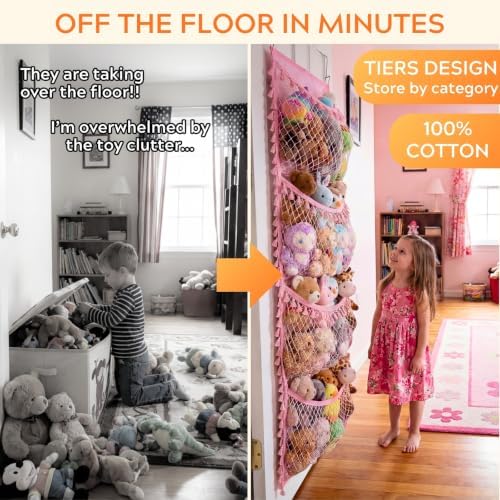 Ofiray-home Over The Door Stuffed Animal Storage - Image 2