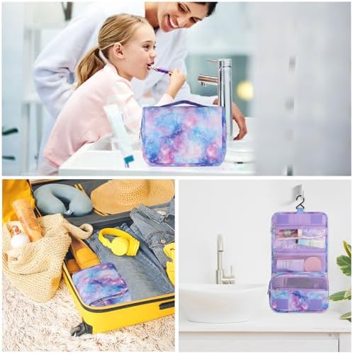 Kids Hanging Toiletry Bag for Girls, Travel Toiletry Bag for Little Young Teen - Image 6