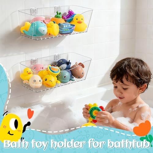 MIUKAA 2 Pack Bath Toy Storage Holder - Image 3