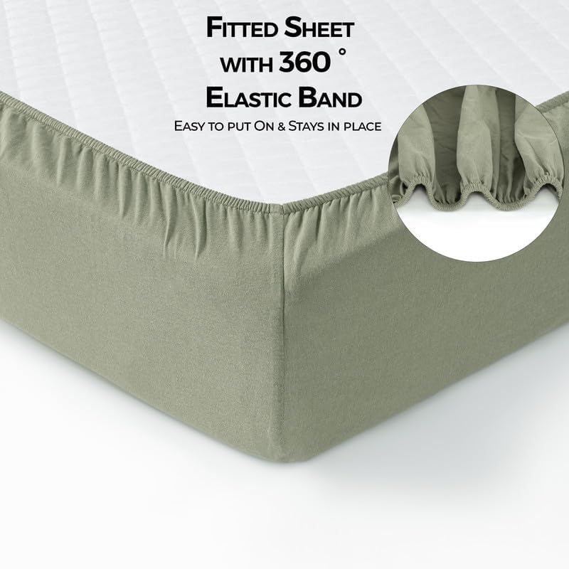 Dreamology Cotton Jersey Crib Sheets Fitted, 100% Cotton Crib Sheet - Image 5